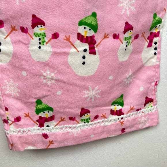 THE COMPANY STORE Pink Snowman Cotton Pj’s Flannel Pajamas * NWOT - Picture 8 of 12